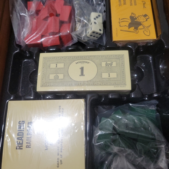 Vintage Monopoly Board Game In Wooded Box - Picture 7 of 7